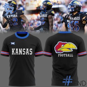 Premium quality and sleek design of Kansas Jayhawks dark mode Hoodie.
