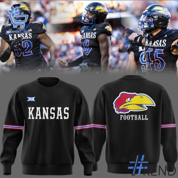 Premium quality and sleek design of Kansas Jayhawks dark mode Hoodie.