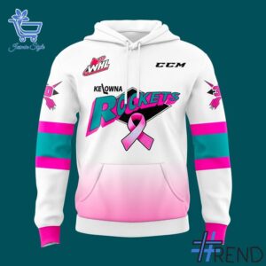Eye-catching 2 Kelowna Rockets Paint The Rink Pink 2025 2026 Hoodie designed to upgrade your everyday outfit.