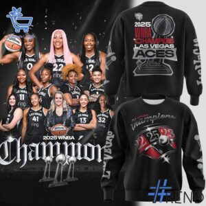 A timeless essential that elevates every outfit: 2 Las Vegas Aces 2025 WNBA CHAMPIONS Hoodie.