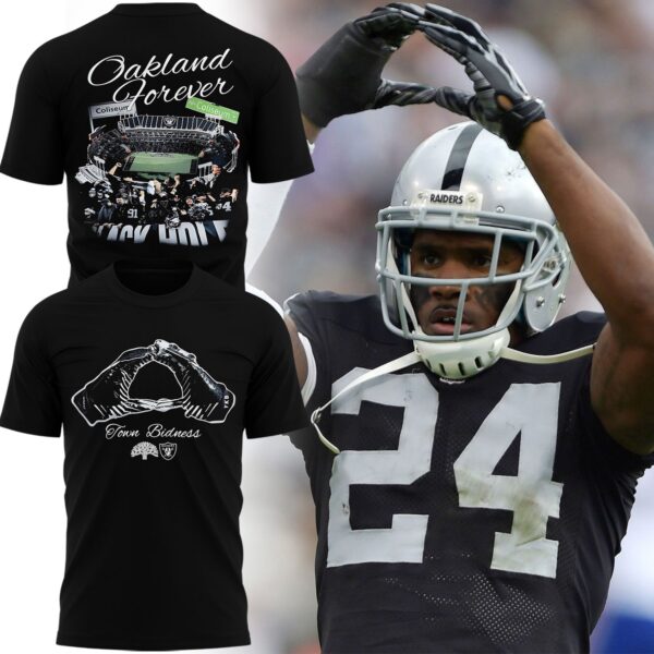 Fresh seasonal style featuring Las Vegas Raiders Oakland Forever Black Shirt Hoodie.