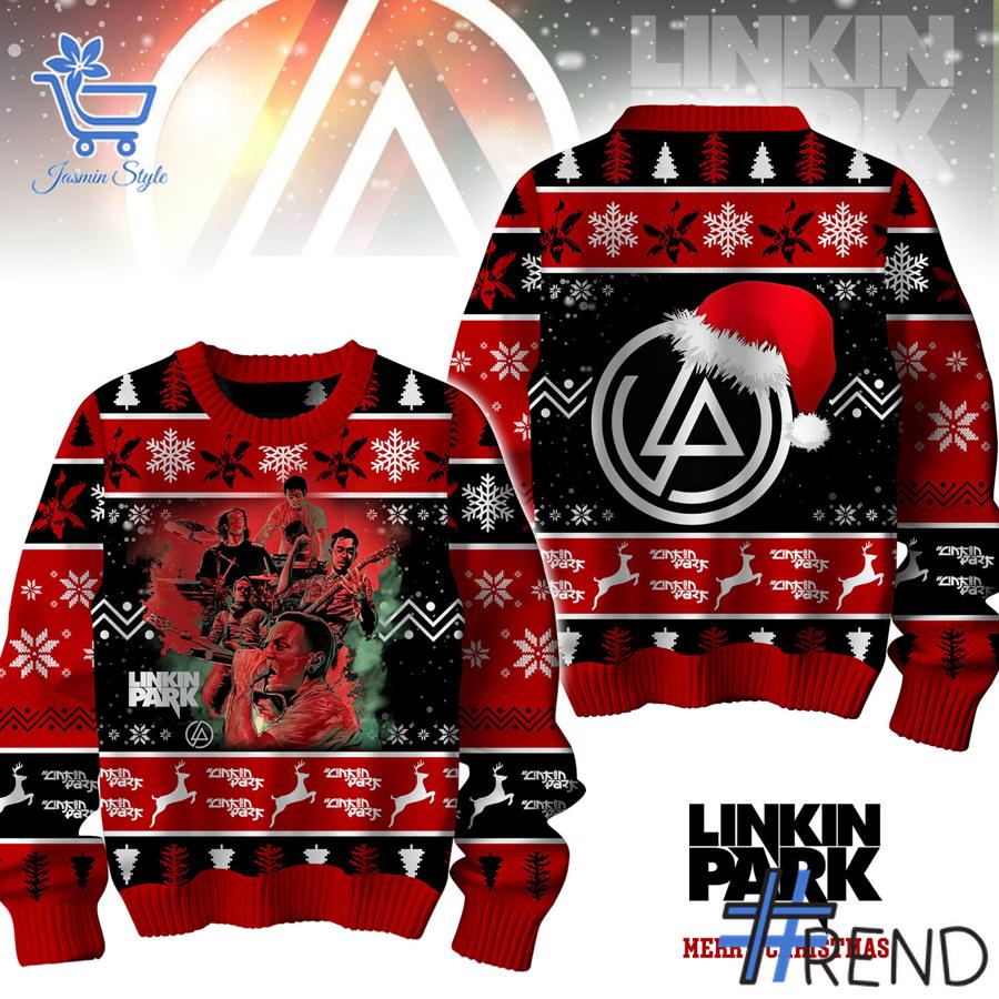 Sleek 1 Linkin Park Merry Christmas Sweater that complements both casual and streetwear styles.