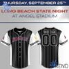 Fresh seasonal style featuring Los Angeles Angels Long Beach State Night Jersey.