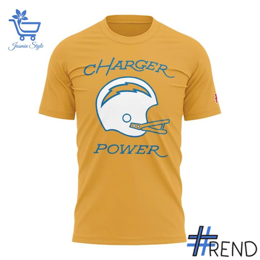 Eye-catching 2 Los Angeles Chargers Charger Power T shirt designed to upgrade your everyday outfit.