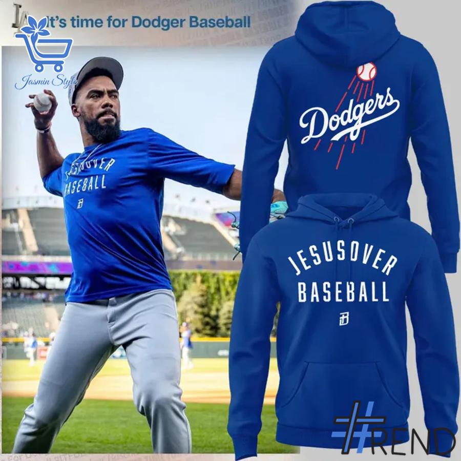 A timeless essential that elevates every outfit: 3 Los Angeles Dodgers 2025 JESUSOVER BASEBALL Shirt.