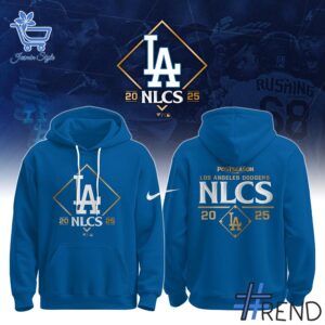 Los Angeles Dodgers NLCS Postseason Blue T Shirt brings a fresh edge to your everyday outfit.