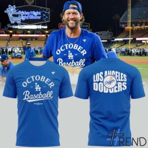 Premium quality and sleek design of Los Angeles Dodgers October Baseball Clinched T Shirt.