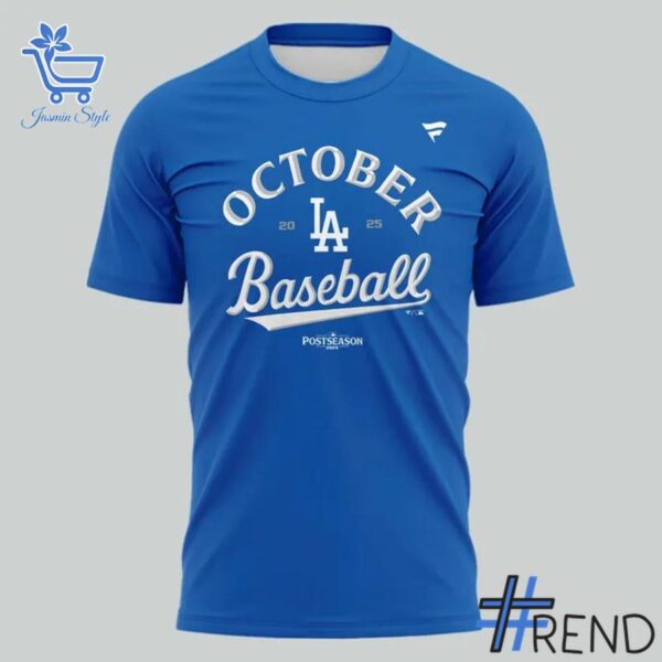 Premium quality and sleek design of Los Angeles Dodgers October Baseball Clinched T Shirt.
