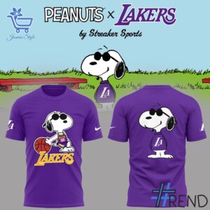 A timeless essential that elevates every outfit: 2 Los Angeles Lakers Snoopy 2025 Shirt Hoodie.