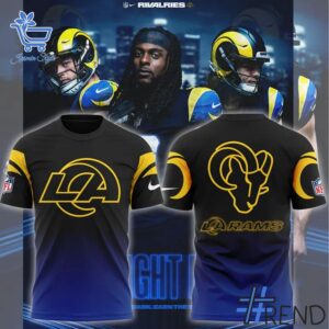 The latest design trend captured perfectly in 1 Los Angeles Rams 2025 NFL Rivalries Midnight Mode T shirt.