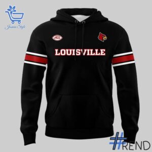 Eye-catching 2 Louisville Cardinals Football Blackout Uniform Hoodie designed to upgrade your everyday outfit.