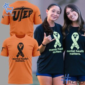Fresh seasonal style featuring Mental Health Matters at UTEP Tshirt.