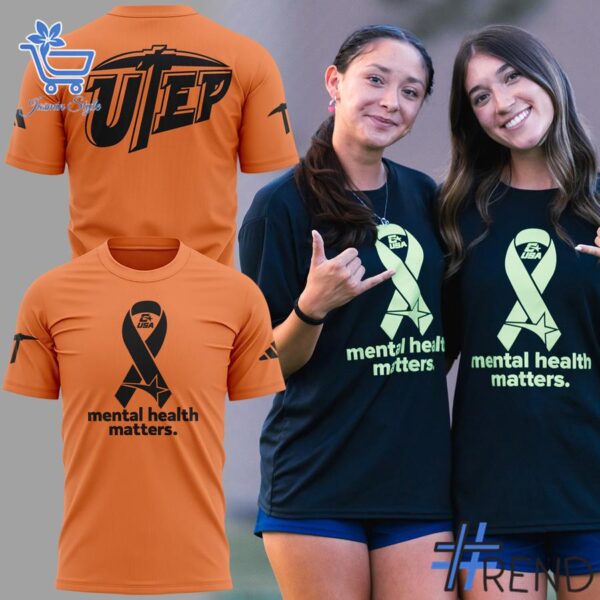 Fresh seasonal style featuring Mental Health Matters at UTEP Tshirt.