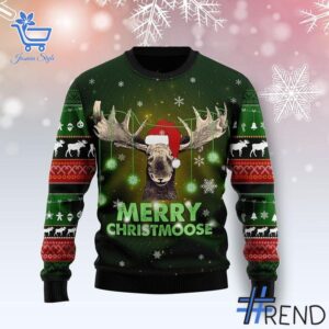 Express your true style with Merry ChristMoose Ugly Christmas Sweater.