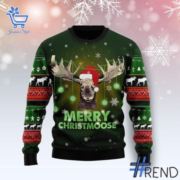 Express your true style with Merry ChristMoose Ugly Christmas Sweater.