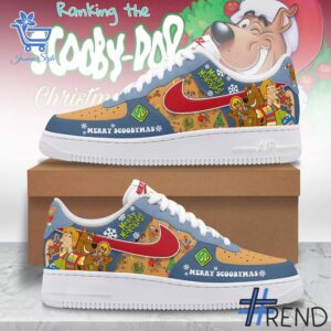A timeless essential that elevates every outfit: 1 Merry Scoobymas Scooby Doo Christmas Air Force Shoes.