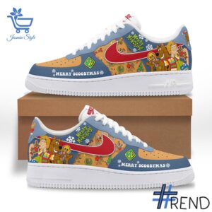 A timeless essential that elevates every outfit: 3 Merry Scoobymas Scooby Doo Christmas Air Force Shoes.