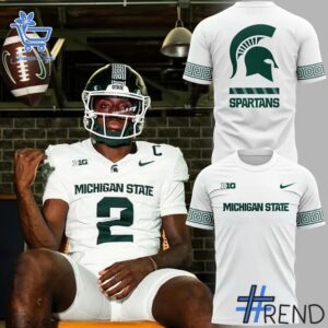 Fresh seasonal style featuring Michigan State Spartans Football White Out T Shirt.