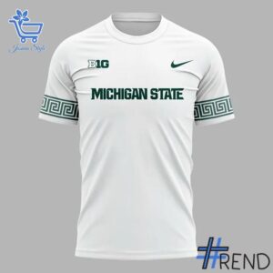 Fresh seasonal style featuring Michigan State Spartans Football White Out T Shirt.