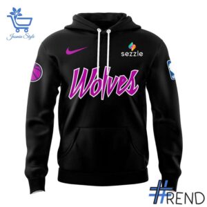 Eye-catching 2 Minnesota Timberwolves 2025 City Edition Hoodie designed to upgrade your everyday outfit.