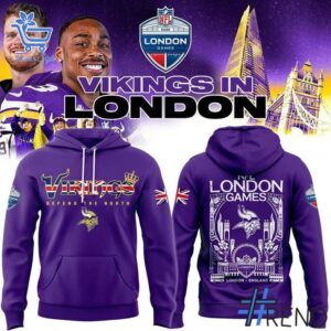 High-quality 1 Minnesota Vikings 2025 NFL London Games Hoodie that brings your outfit to life.