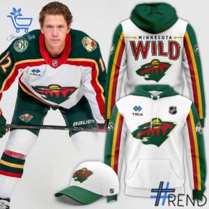 Premium quality and sleek design of Minnesota Wild White th Anniversary Hoodie.
