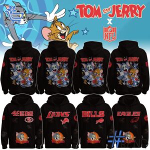 Premium quality and sleek design of NFL custom team Tom and Jerry Hoodie.