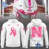 Eye-catching 1 Nebraska Football Breast Cancer Month 2025 Hoodie designed to upgrade your everyday outfit.