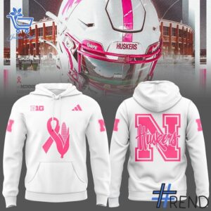 Eye-catching 1 Nebraska Football Breast Cancer Month 2025 Hoodie designed to upgrade your everyday outfit.