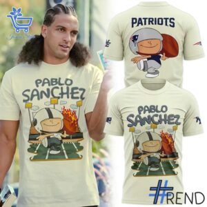 Fresh seasonal style featuring New England Patriots GOAT Pablo Sanchez Shirt.
