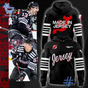 Fresh seasonal style featuring New Jersey Devils Made In Jersey Hoodie.