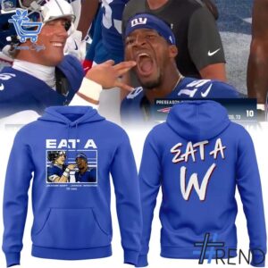 High-quality 2 New York Giants Jameis Winston Jaxson Dart Eat a W Hoodie that brings your outfit to life.