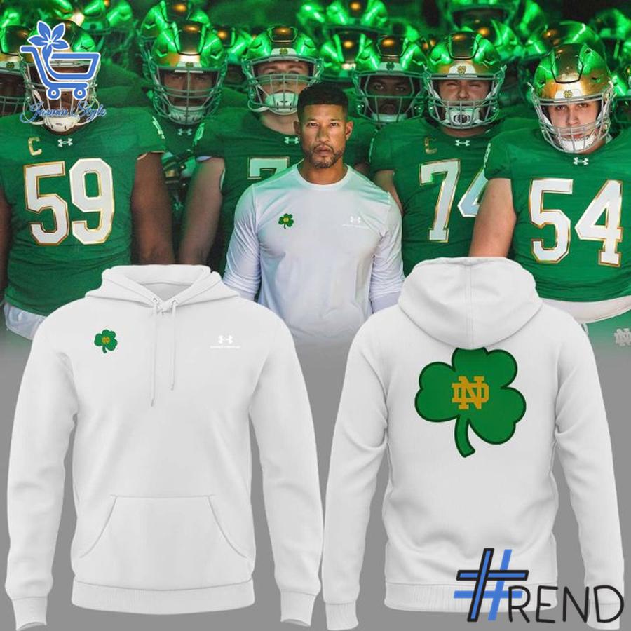 A timeless essential that elevates every outfit: 1 Notre Dame Fighting Irish Coach Marcus Freeman Hoodie.
