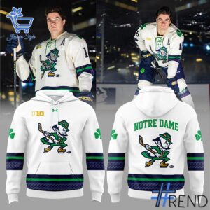 Sleek 1 Notre Dame Fighting Irish Leprechaun Hockey 2025 Hoodie with bold design accents and flawless fit.
