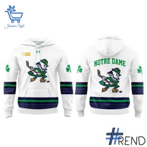 Sleek 2 Notre Dame Fighting Irish Leprechaun Hockey 2025 Hoodie with bold design accents and flawless fit.