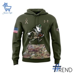 High-quality 2 Notre Dame Football 2025 Military Appreciation Hoodie that brings your outfit to life.