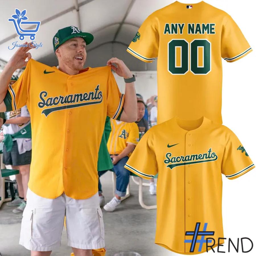 A timeless essential that elevates every outfit: 1 Oakland Athletics 2026 Sacramento Gold Jersey.
