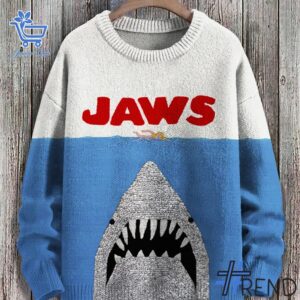 Eye-catching 1 Ocean Killer Shark Jaws Sweater designed to upgrade your everyday outfit.