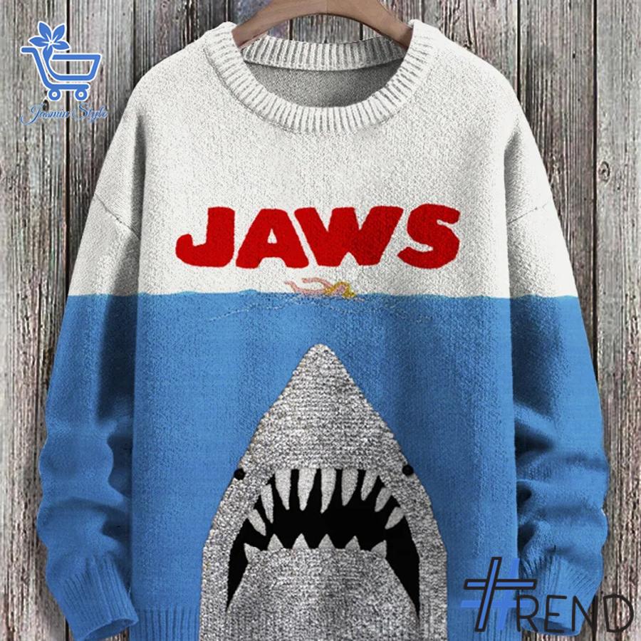 Eye-catching 1 Ocean Killer Shark Jaws Sweater designed to upgrade your everyday outfit.