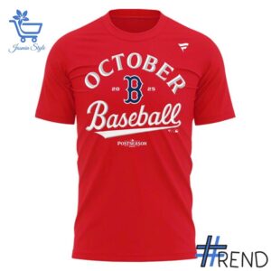 Premium quality and sleek design of October Baseball Post Season Boston Red Sox T Shirt.