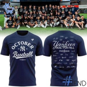 Fresh seasonal style featuring Octorber Baseball New York Yankees MLB Playoffs Shirt.