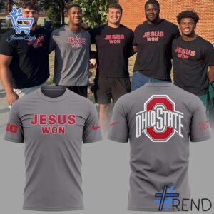 A timeless essential that elevates every outfit: 2 Ohio State Buckeyes Jesus Won Shirt.
