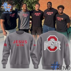 A timeless essential that elevates every outfit: 4 Ohio State Buckeyes Jesus Won Shirt.