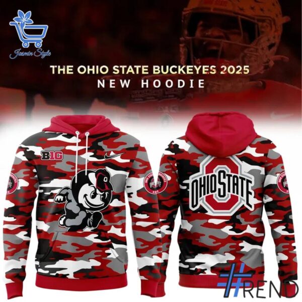 Premium quality and sleek design of Ohio State Buckeyes Red Camo Hoodie.
