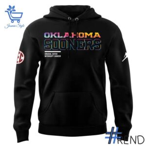 Sleek 3 Oklahoma Sooners football 2025 Crucial Catch Hoodie that complements both casual and streetwear styles.