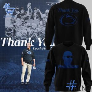 A timeless essential that elevates every outfit: 2 Penn State Nittany Lions Coach Franklin Thank You Hoodie.