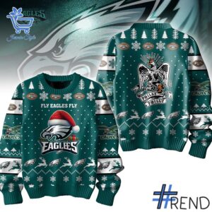 Sleek 1 Philadelphia Eagles 2025 Christmas Sweater that complements both casual and streetwear styles.