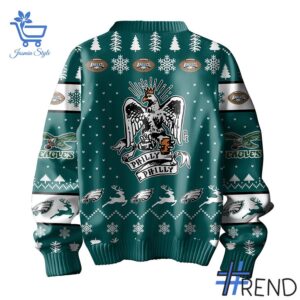 Sleek 3 Philadelphia Eagles 2025 Christmas Sweater that complements both casual and streetwear styles.