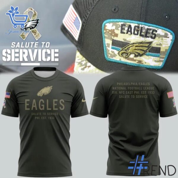 Fresh seasonal style featuring Philadelphia Eagles Salute to Service Tshirt.