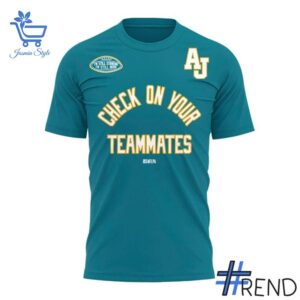Fresh seasonal style featuring Philadelphia Eagles Check On Your Teammates T shirt.